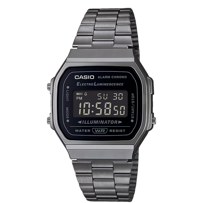 Reloj Casio a168wgg-1b acero negro retro negativo