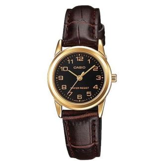 Reloj Casio LTP-V001GL-1B dama cuero marron
