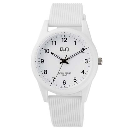 reloj blanco qq deportivo-plastico resina acuático vs12j006y