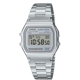reloj Casio A158WEA-7 plateado unisex clasico retro