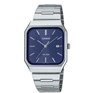 reloj Casio MTP-B185D-2A1V acero cuadrado fecha azul