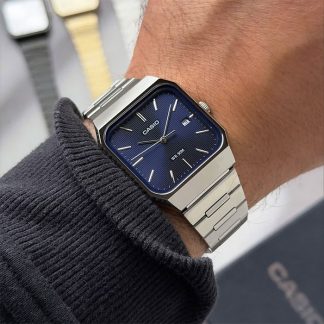 reloj Casio MTP-B185D-2A1V acero inoxidable elegante azul