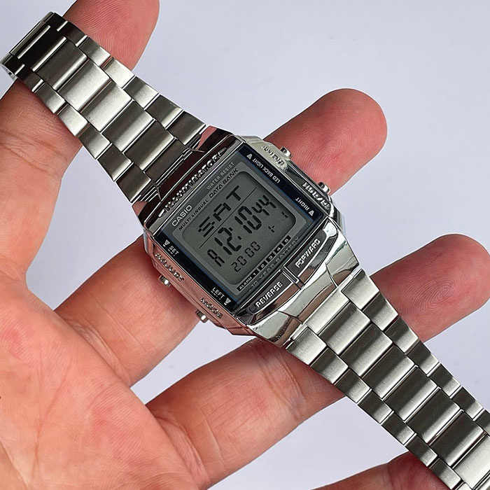 reloj casio db-360-1a illuminator acero databank retro