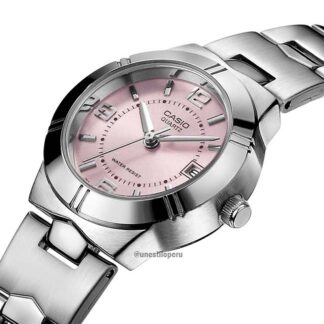 reloj casio ltp-1241d-4a brazalete pulsera mujer rosa