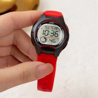 reloj casio lw-200-4a resistencia 50m digital color rojo negro con luz