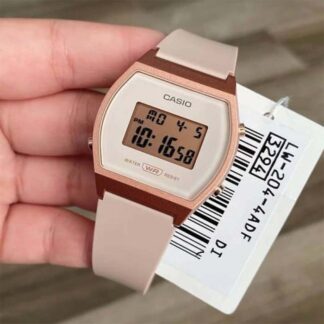 reloj casio lw-204-4a beige pastel mujer