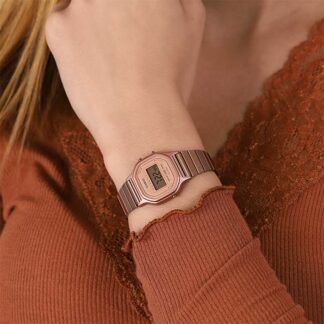 reloj casio mini la-11wr-5a mujer oro rosa unestilo