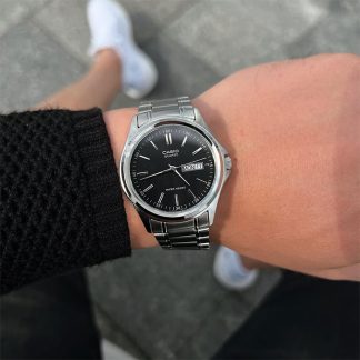 reloj Casio mtp-1239d-1a hombre acero calendario clásico elegante