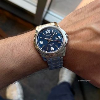 reloj Casio mtp-1314d-2a análogo acero azul hombre calendario