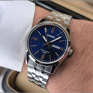 reloj Casio mtp-1335d-2a2 azul rose fecha elegante acuático