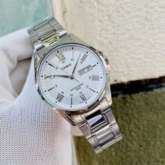 reloj casio mtp-1384d-7a acero hombre fecha 10 bar
