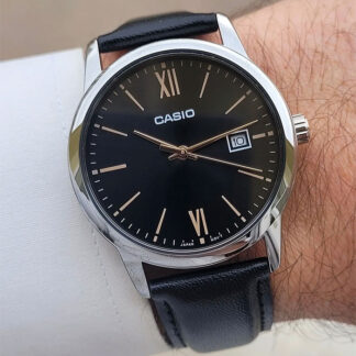 reloj casio mtp-v002l-1b3 negro rose hombre casual
