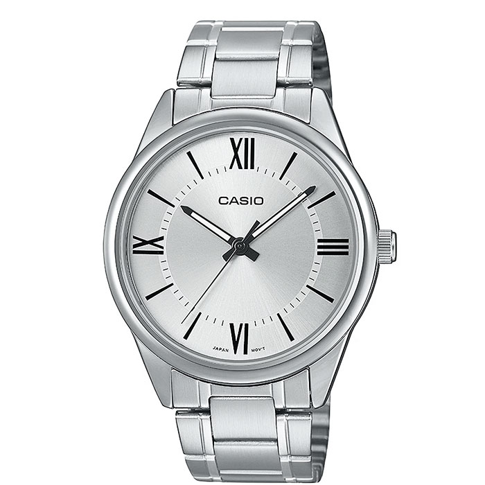 reloj casio mtp-v005d-7b5 acero plateado hombre elegante