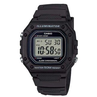 reloj casio w-218h-1a negro deportivo digital