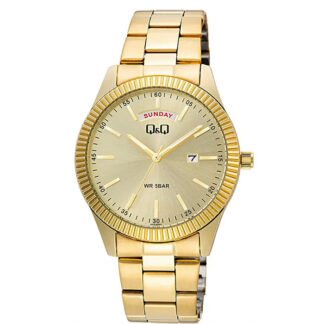 reloj qq A14A-001PY dorado fecha hombre