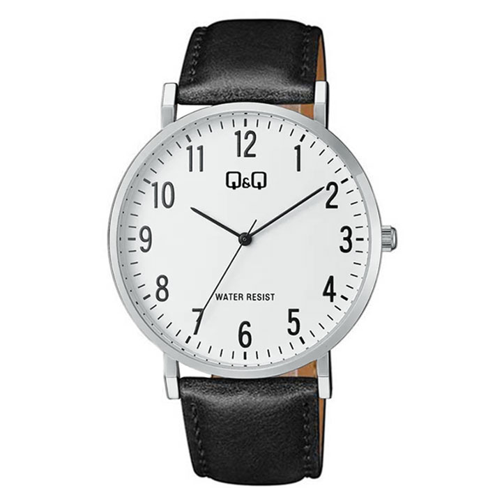 reloj qq C43A-001PY cuero negro hombre