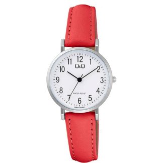 reloj q&q C66A-004PY cuero rojo mujer elegante