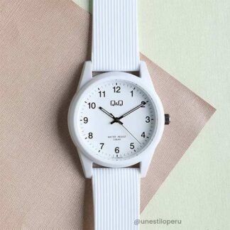 reloj qq blanco-acuático 10 bar vs12 goma peru