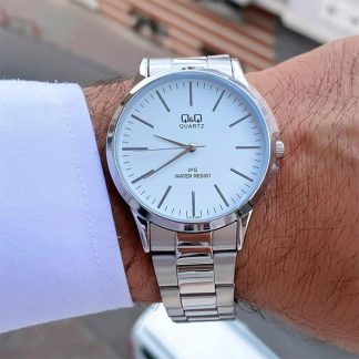 reloj qq c212j212y elegante blanco old money