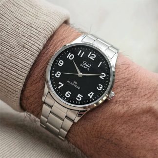 reloj q&q c214j205y acero hombre clásico elegante