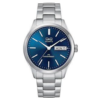 Reloj Q&Q CD06J202Y hombre calendario azul acero inoxidable