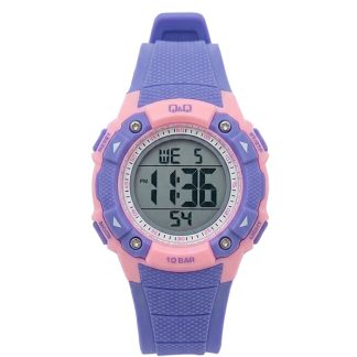 Reloj Q&Q M181J805Y resistente al agua, alarma cronómetro y luz led
