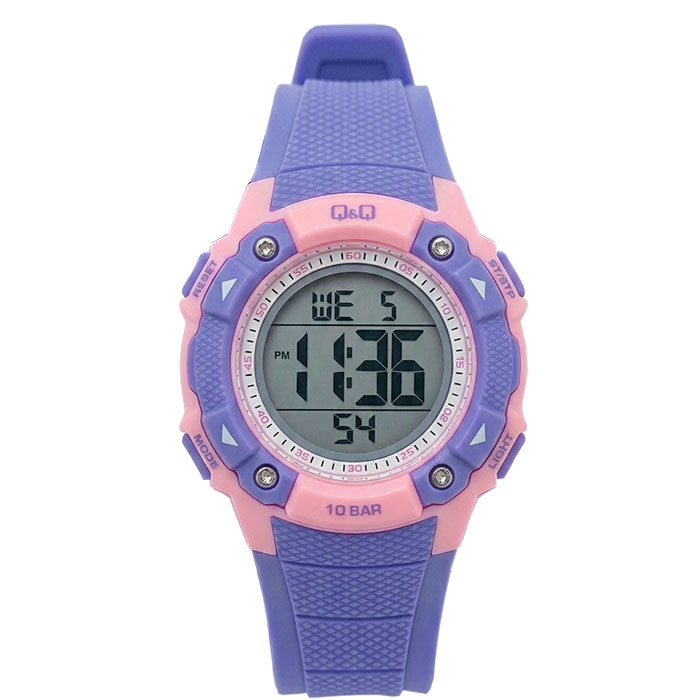 Reloj Q&Q M181J805Y resistente al agua, alarma cronómetro y luz led