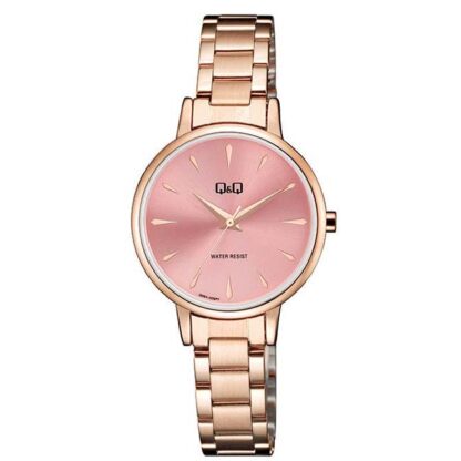 reloj qq q56a-005py acero rosa rosado dama
