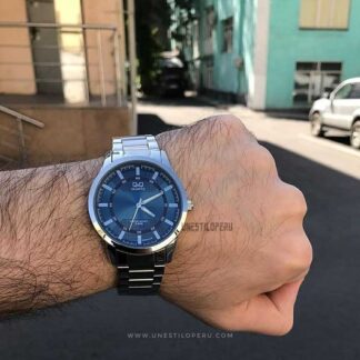 reloj qq metal q890j212y azul peru q890