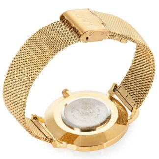 reloj qq qa20-001 malla oro caballero minimalista