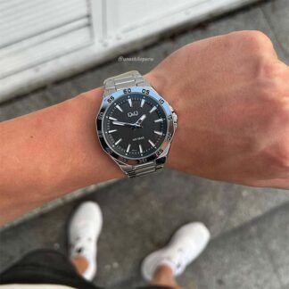 reloj qq qz82j212y acero pesado hombre regalo unestilo