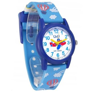 reloj qq vr99j018y azul avión acuático