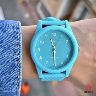 reloj qq vs12 para mujer deportivo acuático vs12j010y color turquesa